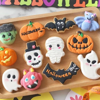 Mini Halloween Cookie Cutters Set - 5 Stainless Steel Shapes for Baking & Decorations - 2.2 to 2.6 Inches - Variation of THIS listing