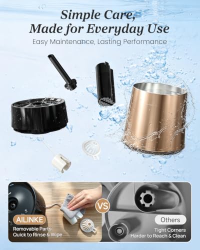 8L Stainless Steel Cool Mist Humidifier for Large Rooms - Rose Gold