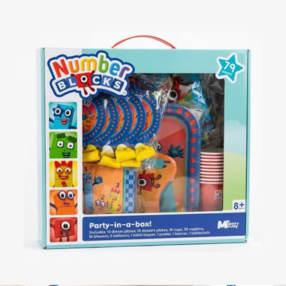 Numberblocks Deluxe Party Supplies Kit for 10 Guests - 79 Pieces
