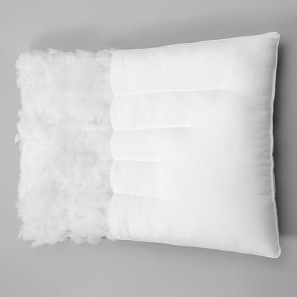 Pozino Flat Thin Pillows for Sleeping - Ultra Low 2.5 Inch Queen Size, Down Alternative for Side & Back Sleepers