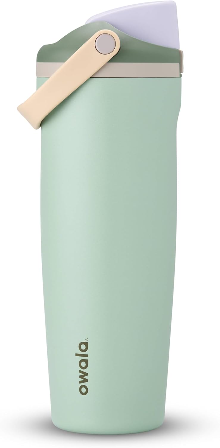 Owala FreeSip Sway - 30-Oz. Stainless Steel Water Bottle - Green Eucalyptus Finish