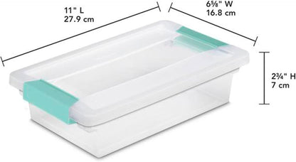 Sterilite Large & Small Clip Plastic Storage Organizer Bins - 12 Pack & 6 Pack Options