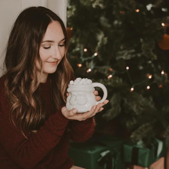Santa Face Mug - 19oz Ceramic Holiday Drinkware Gift - Christmas Decor
