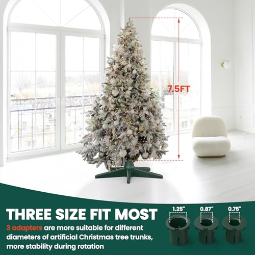 Rotating Christmas Tree Stand with Remote Control, Supports up to 7.8ft Artificial Tree