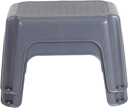 Rubbermaid One-Step Stool - Durable 7" Height Step Stool | Holds Up to 200 Pounds - Gray for Home & Office