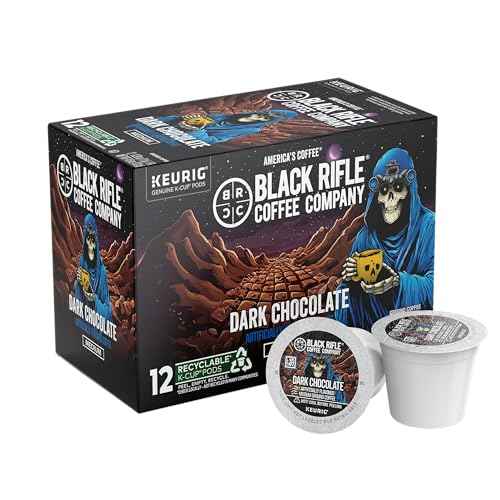 Black Rifle Coffee Company Dark Chocolate K-Cups, Rounds 12-count? Rich Dark Chocolate Favor Blended with Bold Roast in Convenient Pods