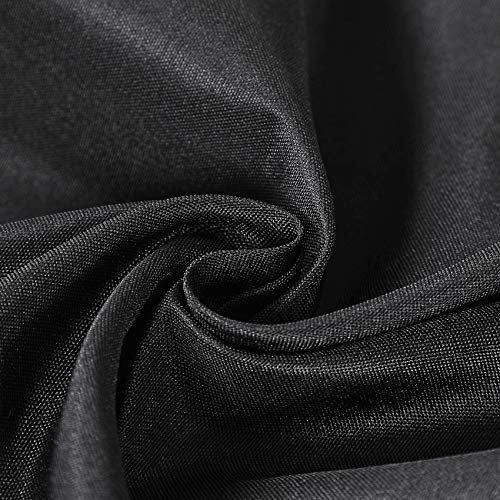Rectangle Tablecloth 60x120 Inch Washable Polyester for Wedding Party Dining - 12 Pack Black
