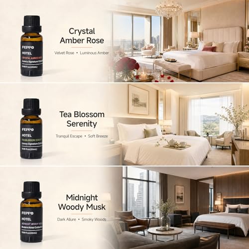 Luxury Hotel Fragrance Oil Gift Set - 6 Long-Lasting Aromatherapy Oils