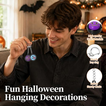 Halloween Fidget Keychain Stress Relief Toy Pack - 4 Spooky Designs