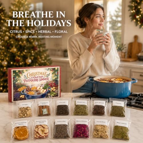 12-Piece Christmas Potpourri Gift Box for Holiday Home Fragrance
