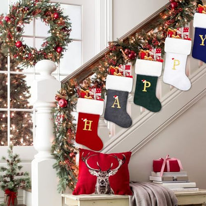 20 Inch Green Velvet Christmas Stocking with White Plush Cuff - Pets Paw Variation