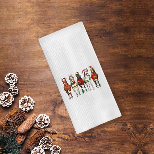 Horse Kitchen Towel - Christmas Horse Gifts for Girls Women - Horse Lover Decor - Horse Towel-05