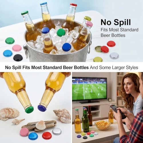 105 Pcs Beer Bottle Caps with Sealing Gasket - Colorful Crown Caps for Homebrewing & Crafts