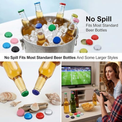 105 Pcs Beer Bottle Caps with Sealing Gasket - Colorful Crown Caps for Homebrewing & Crafts