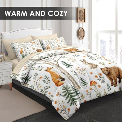 WeCozy Woodland Animals Full Size Comforter Set - Cozy Bedding