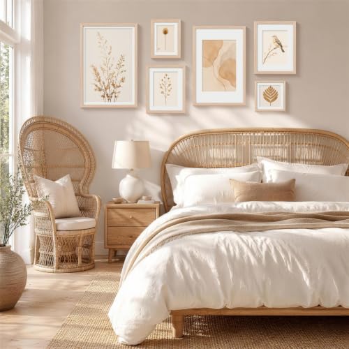 Pallene Solid Wood 11x14 Picture Frame Wall Hanging - Natural, Includes Mat