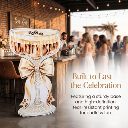 Life-Size Espresso Martini Cardboard Cutout for Birthday Party Decor
