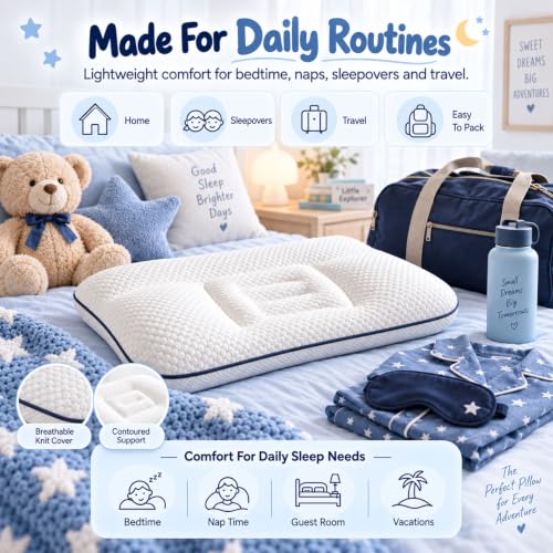 Kids Posture Pillow Ergonomic Cervical Neck Support - Color A for 3-8