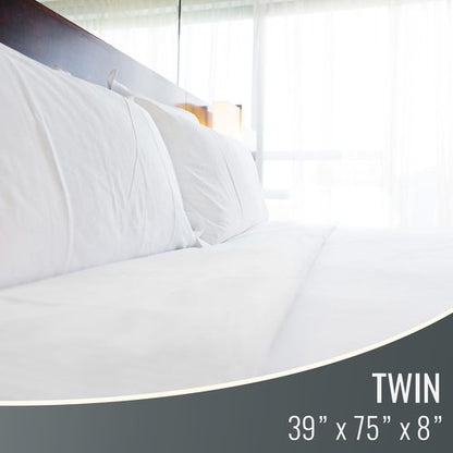 DMI Waterproof Mattress Protector - Soft Encased Zippered Fit for Twin Size Mattresses