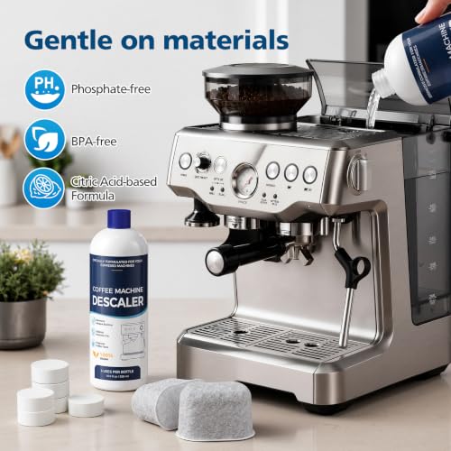 Coffee Machine Cleaning Kit for Breville Espresso Machines - Descaler, Tablets, Water Filters
