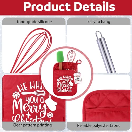 Christmas Kitchen Baking Gift Set - 16 Pcs Including Whisks & Pot Holders