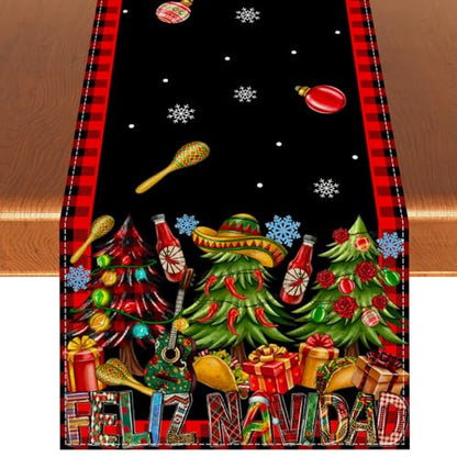 Christmas Table Runner 13x72 Inch Seasonal Holiday Home Decor