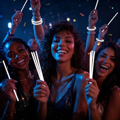 White Glow Sticks Bulk Pack 8 Inch for Parties and Events - 500 Pieces