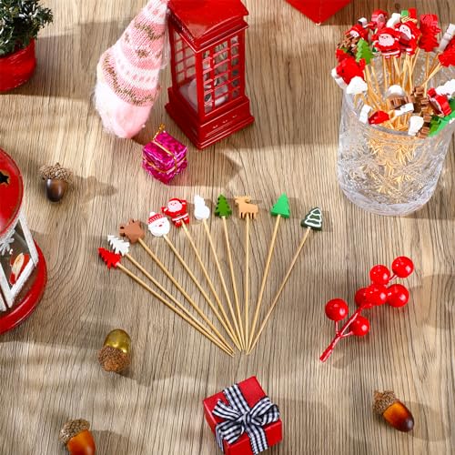Charming Christmas Cocktail Picks 400 Pcs - Holiday Party Decorations