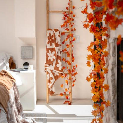 98Ft Fall Leaf Garland with Maple Leaves for Thanksgiving & Holiday Decor - Autumn Vines, Artificial Fall Decor for Home & Wedding - Variation of THIS listing