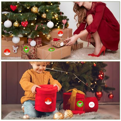 Christmas Naughty or Nice Stickers 48 Pack - Holiday Gift Labels for Kids & Adults