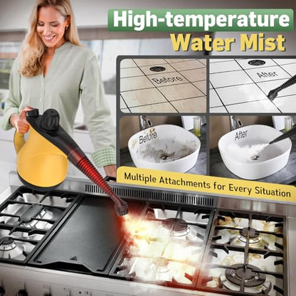 Handheld Steam Cleaner for Home with 11 Accessories, Chemical-Free Multi-Surface Steam Cleaner