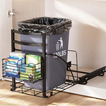 Pull Out Trash Can for Kitchen Cabinets 7-13 Gallon Under Sink Organizer