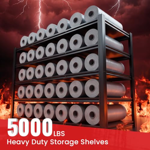 Heavy Duty Metal Garage Shelving Unit 5-Tier Adjustable Storage Rack - 5000 lbs Capacity
