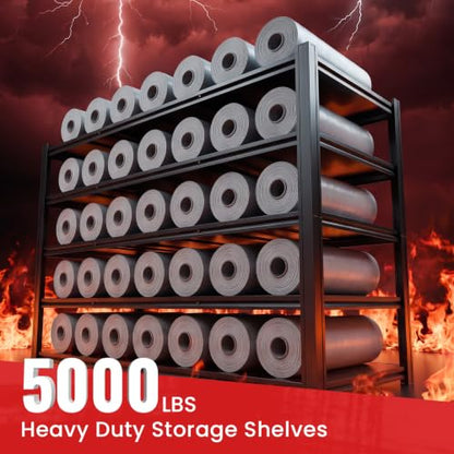 Heavy Duty Metal Garage Shelving Unit 5-Tier Adjustable Storage Rack - 5000 lbs Capacity