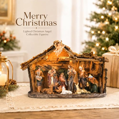 Nativity Scene Lighted Christmas Village Set - Indoor Holiday Decor - Variation of THIS listing