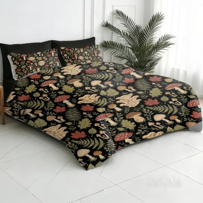 Floral Queen Size Comforter Set for Kids and Teens - Microfiber Bedding with Pillowcases