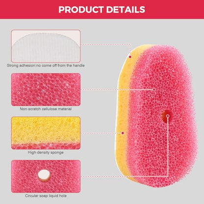 10 Pack Sponge Refills for Scrub Daddy Dish Wand - Upgraded Material