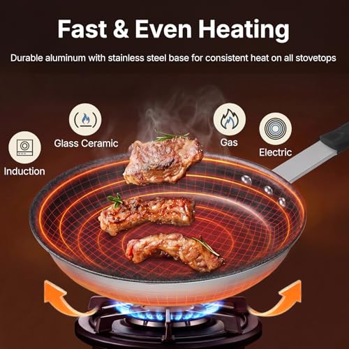 8 Inch Non-Stick Frying Pan with Black Handle - Espresso Variation