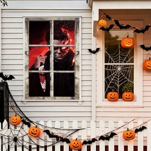Halloween Horror Window Cover - Horror Curtain for Windows & Doors - Variation: Horror