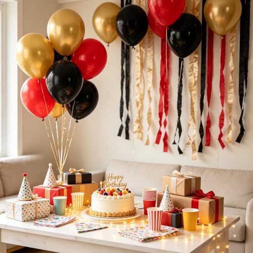 Crepe Paper Streamers 39 Pack - Thickened Party Decorations for Birthdays & Events