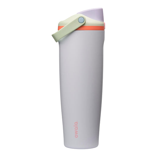 Owala FreeSip Sway Insulated Stainless Steel Water Bottle with Two-Way Spout, Built-In Straw and Bucket Handle, Made for Travel, School, and Sports, 40oz, BPA Free, Leak Proof, Beach House
