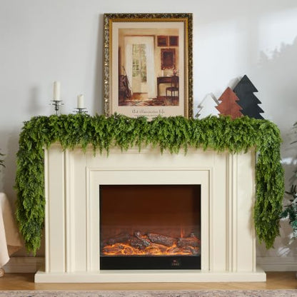 9FT Artificial Cedar Garland for Christmas Decoration Indoor - Lifelong Faux Greenery