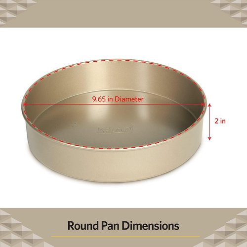 Glad Round Baking Pan - Nonstick Heavy Duty Bakeware for Cakes & Desserts | 9.6 Inches
