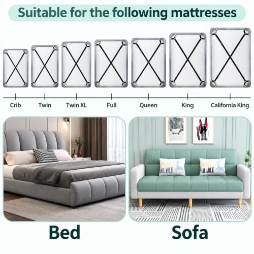Black Adjustable Sheet Straps - Fitted Sheet Clips for Bed Sheets - 4 Pack