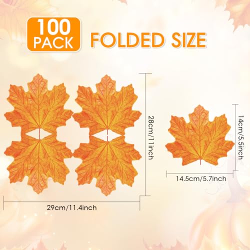 Fall Leaf Luncheon Napkins - Autumn Thanksgiving Maple Leaves Pack of 100