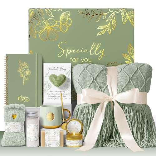 Self Care Gift Box for Women Sage Green - Get Well & Spa Gift Set