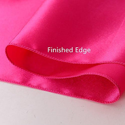 Skiennix Satin Chair Sashes - Elegant Tie Back Bows for Wedding & Party Decor | Light Pink (10 Pack)