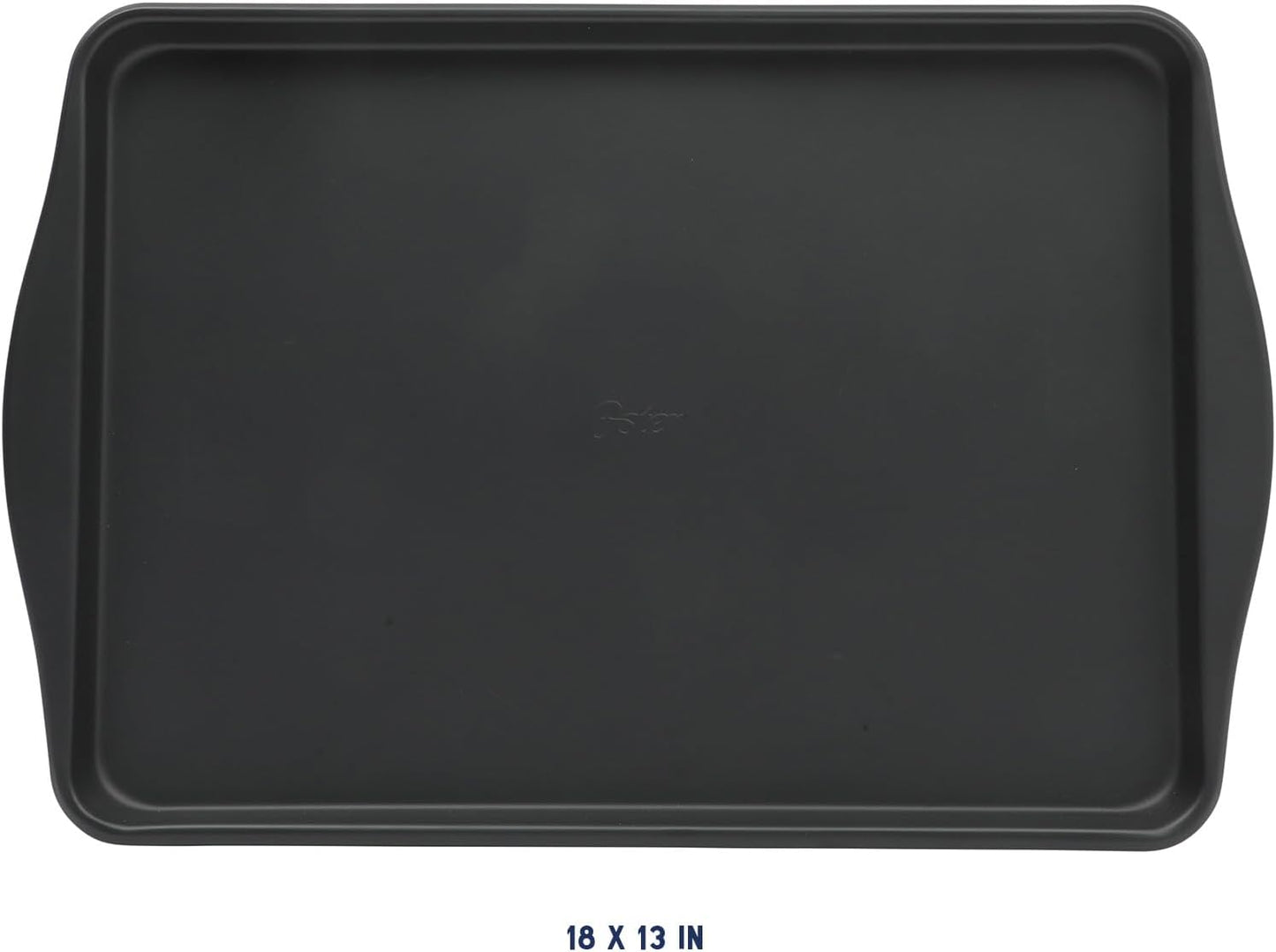 Oster Teston Nonstick Cookie Sheet - 18 x 13 Inch Carbon Steel Baking Pan | Matte Black, Warp-Resistant, PFAS-Free