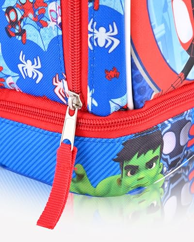 Fast Forward Marvel Spidey and His Amazing Friends Lunch Box for Kids | Insulated Lunch Bag Lunch Box for Boys, Girls, Toddlers | Spidey and His Amazing Friends Blue Reusable Lunchbox