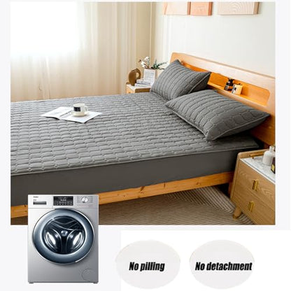 California King Waterproof Mattress Protector - 12 Deep Pocket, Breathable Fitted Bed Cover Black